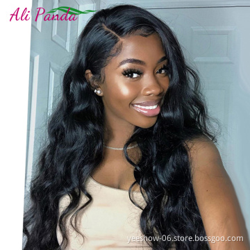 wholesale body wave raw  cuticle aligned  high quality indian glueless virgin hair  lace front  wig hd lace